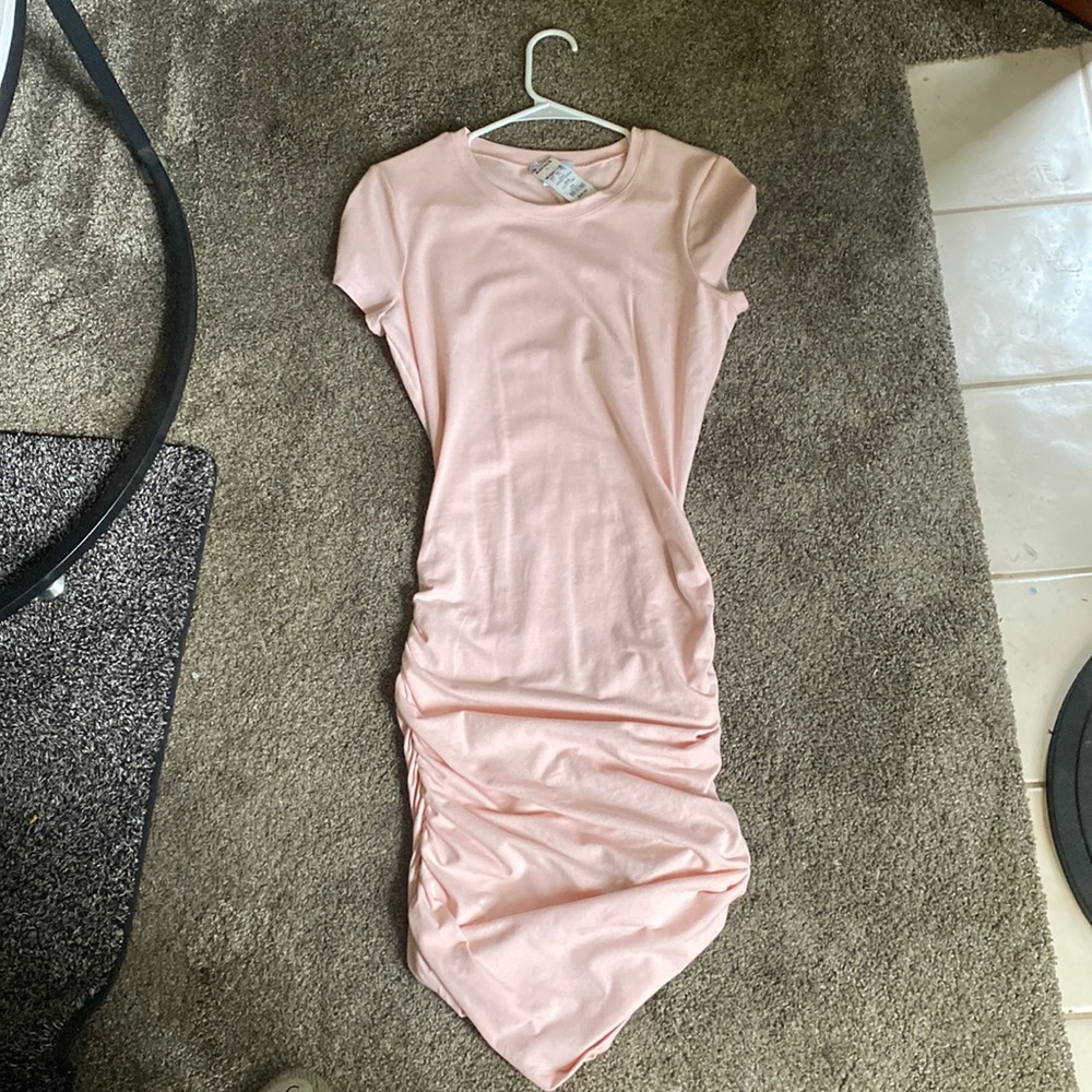 Nine West Side Ruched Mini Dress